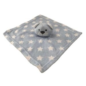 Swiggles Blue White Star Bear Plush Baby‎ Security Blanket Lovey 13x13 RN 65815